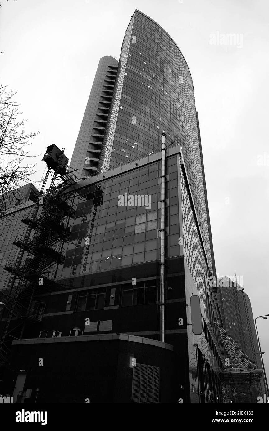 Kiev, Ukraine 9 décembre 2019: De nouveaux bâtiments de grande hauteur avec des coûts élevés de location dans la ville de Kiev Banque D'Images