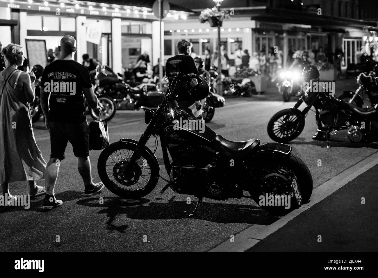 Magic Bikes Rudesheim, l'un des plus grands événements Harley Davidson d'Europe dans la région classée au patrimoine mondial de la vallée du Rhin. Rallye Harley et vélo d'époque, Allemagne Banque D'Images