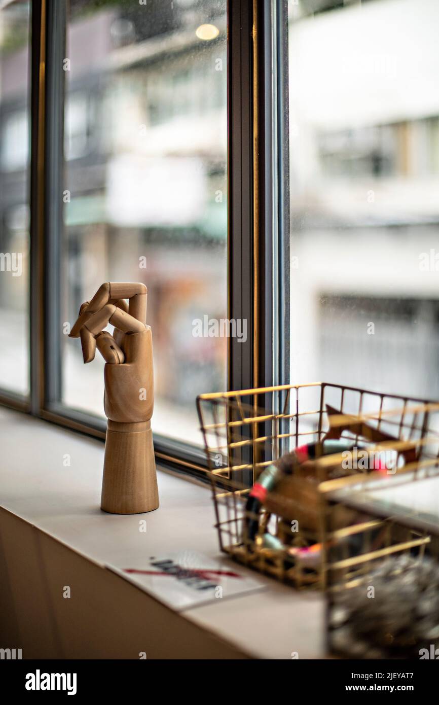 Un modèle à main exposé Banque D'Images