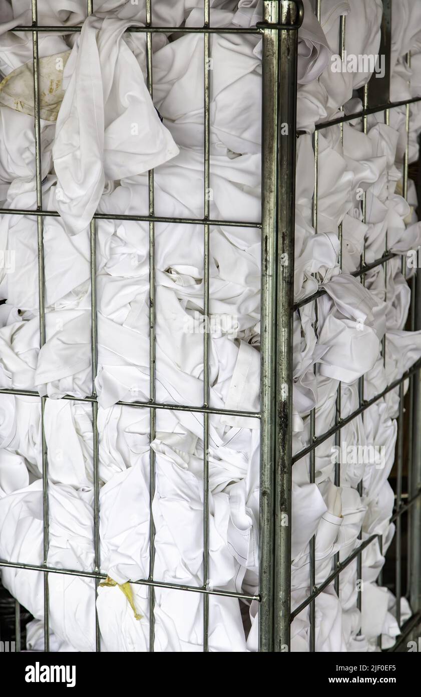 Nettoyage des draps pour les hôtels Banque D'Images