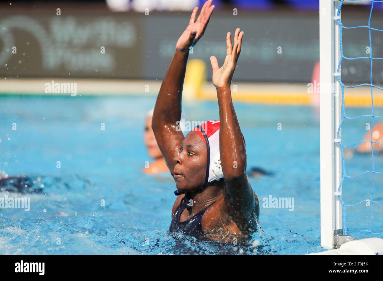 BUDAPEST, HONGRIE - JUIN 28: Ashleigh Johnson des États-Unis lors des Championnats du monde de la FINA Budapest 2022 quart finale match USA / Espagne sur 28 juin 2022 à Budapest, Hongrie (photo par Albert Ten Hove/Orange Pictures) Banque D'Images