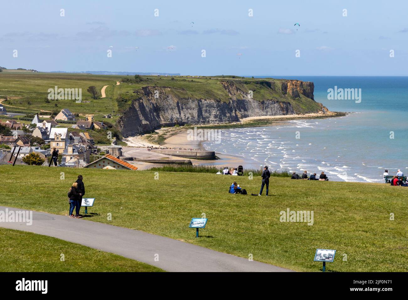 Arromanches-les-bains, site des débarquements du jour J pendant la Seconde Guerre mondiale Banque D'Images