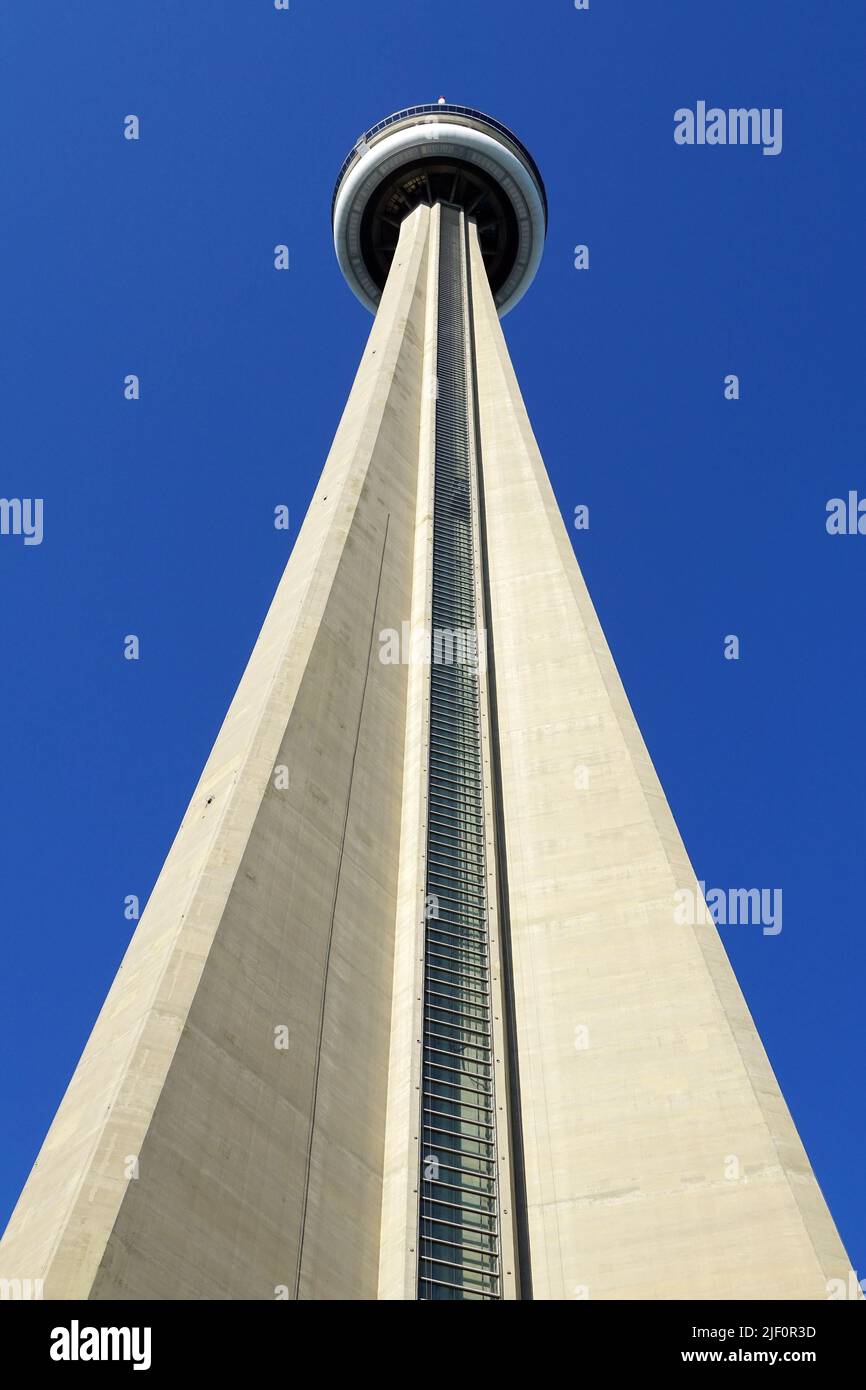 Tour CN, Tour nationale canadienne, Tour CN (553,3 m de haut - 1 815,3 pi), Toronto (Ontario), Canada, Amérique du Nord Banque D'Images