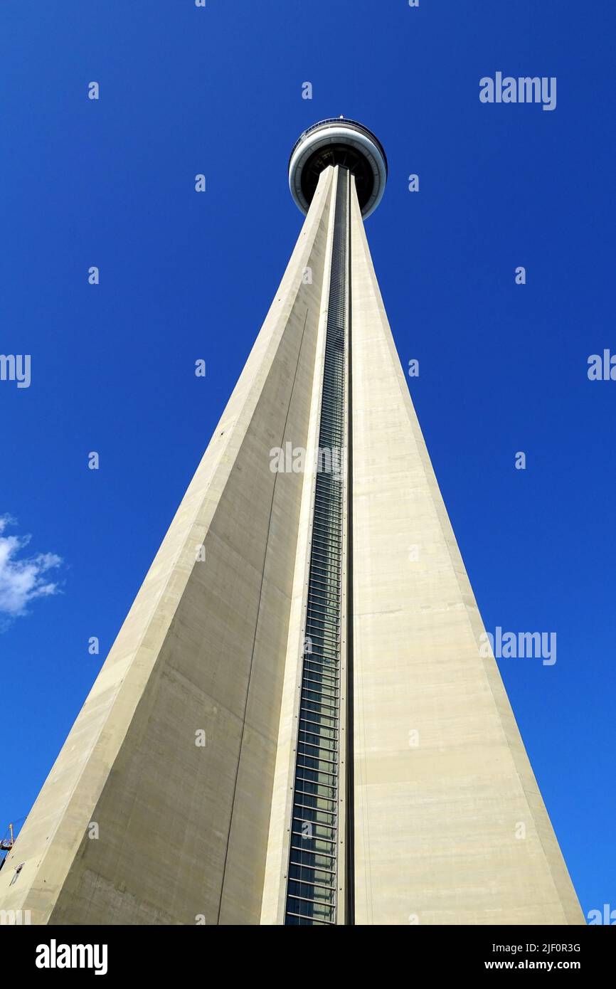 Tour CN, Tour nationale canadienne, Tour CN (553,3 m de haut - 1 815,3 pi), Toronto (Ontario), Canada, Amérique du Nord Banque D'Images