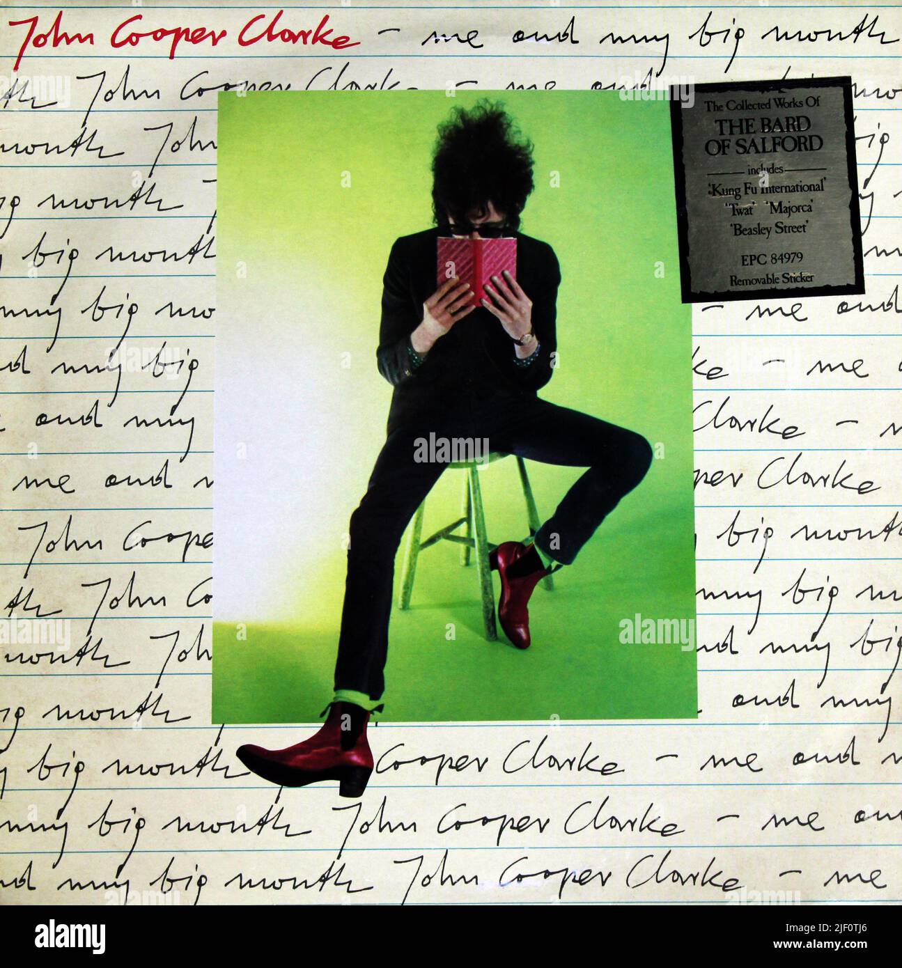 John Cooper Clarke : 1981. Capot avant du profil de leadership : « Me and My Big Mouth » Banque D'Images