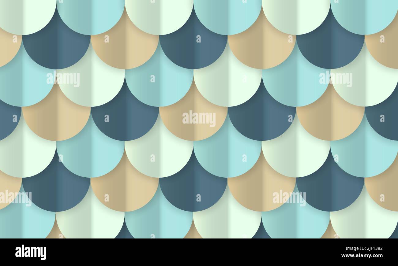 Fond vectoriel motif sans couture, formes à échelle de poissons simples avec ombre Illustration de Vecteur