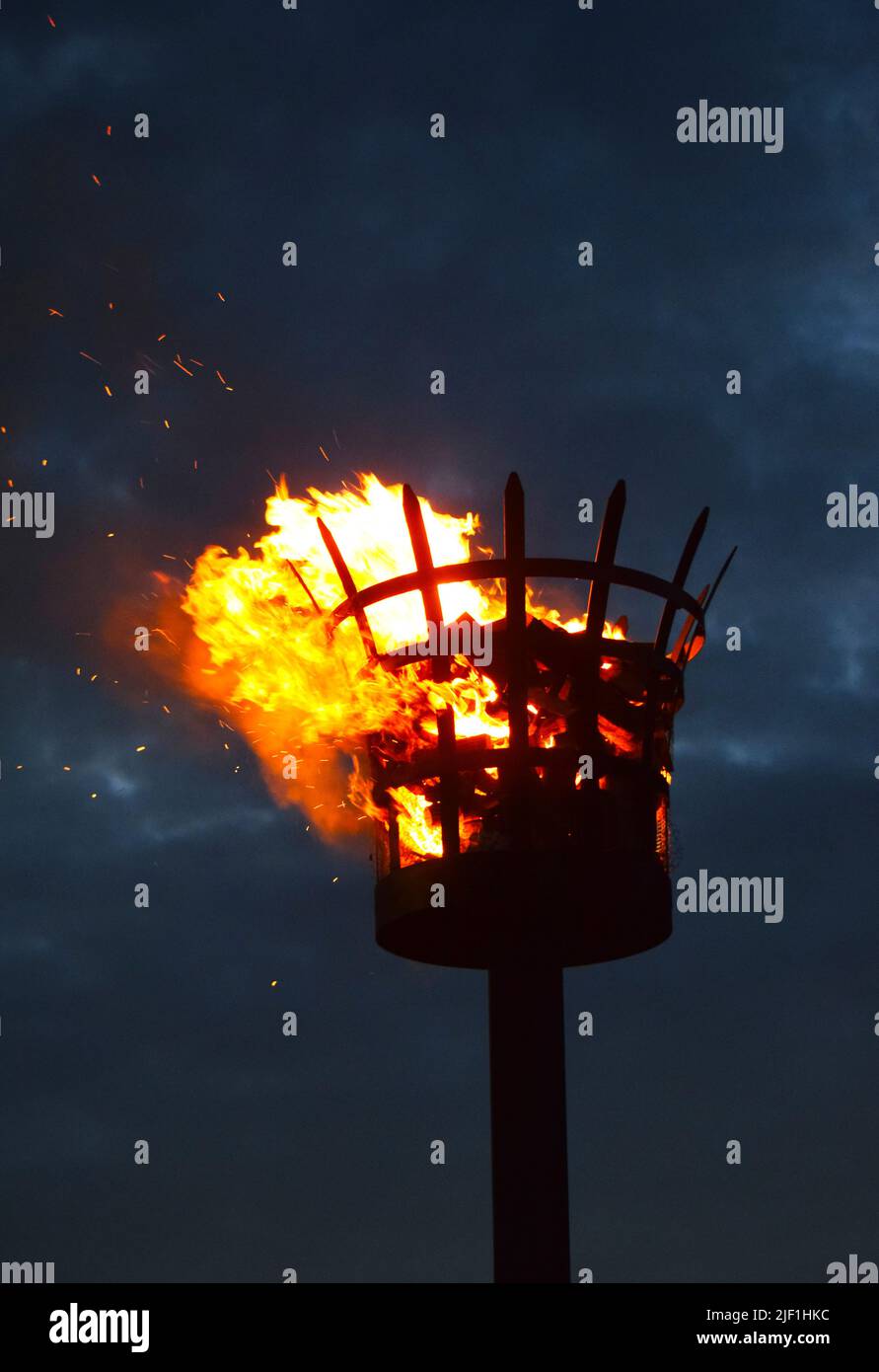 beacon burning, jubilé de platine, angleterre Banque D'Images