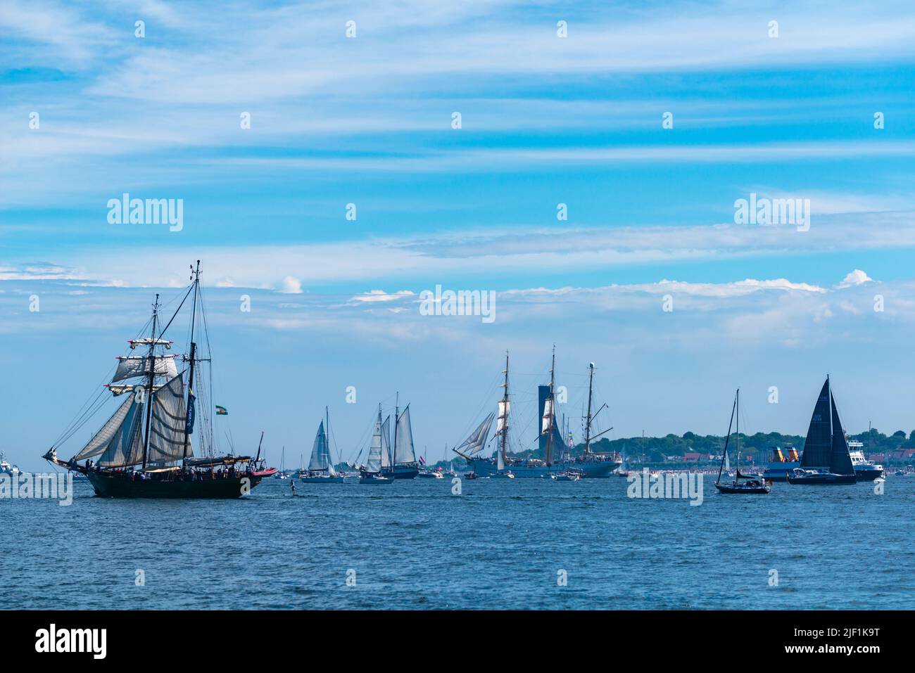 Défilé annuel du Windjammer, régate de Kiel, Woche de Kieler, semaine de Kiel 2022, événement annuel de voile, Volksfest Kiel, Schleswig-Holstein, Allemagne du Nord Banque D'Images