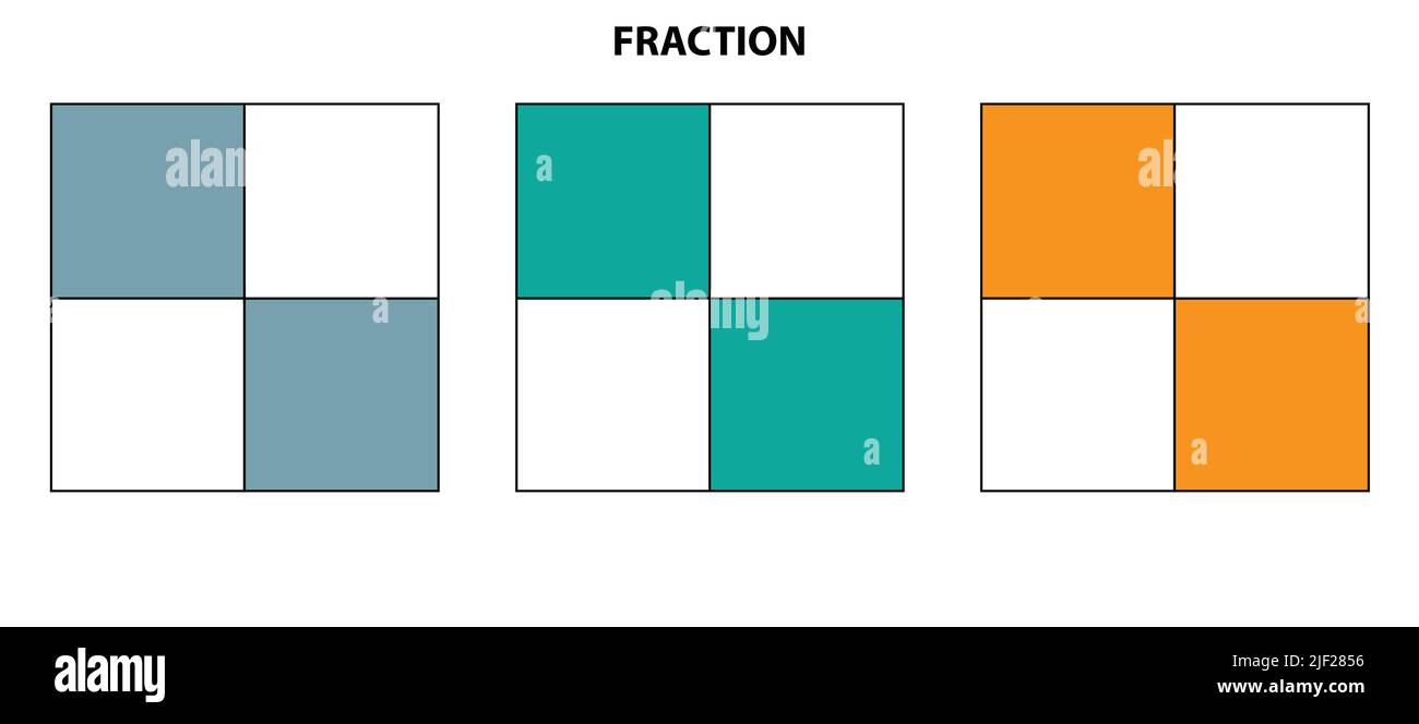 fraction pour les mathématiques. Formes mathématiques et motif. Illustration vectorielle de la fraction. Illustration de Vecteur