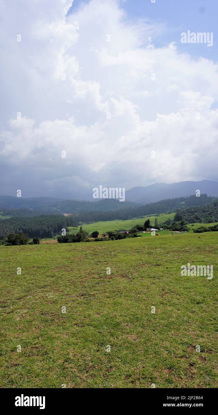 Paysages magnifiques et étonnants de Wenlock Downs point de tir de 9th miles. Un cadre naturel et verdoyant idéal pour les familles, les photos, les visites touristiques Banque D'Images
