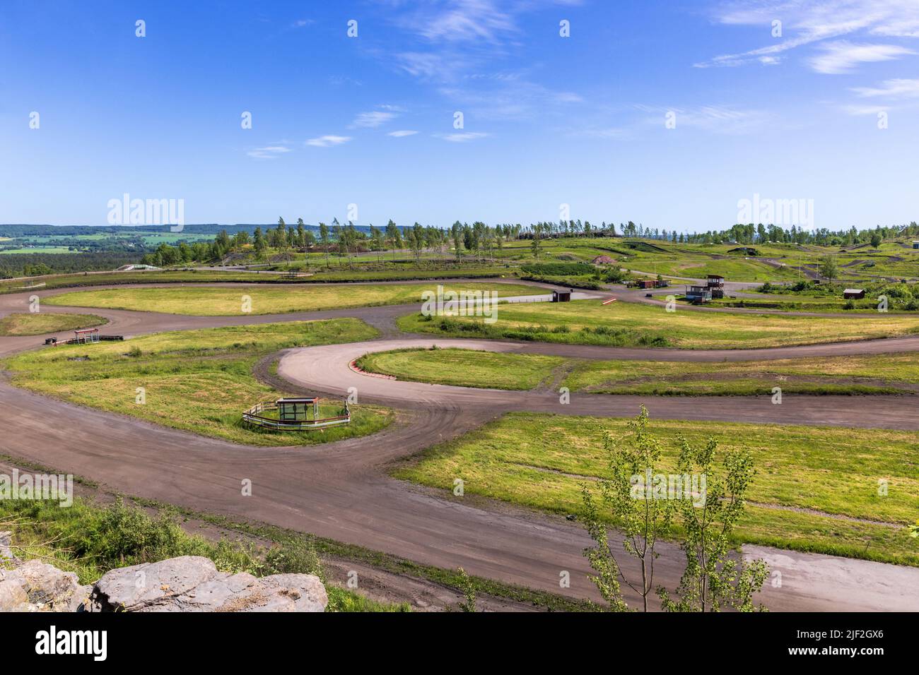 Piste de course à la campagne Banque D'Images