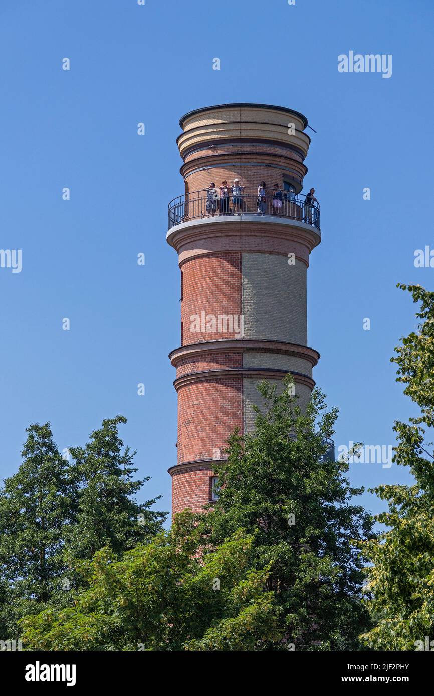 Vieux phare, Travemünde, Lübeck, Schleswig-Holstein, Allemagne Banque D'Images