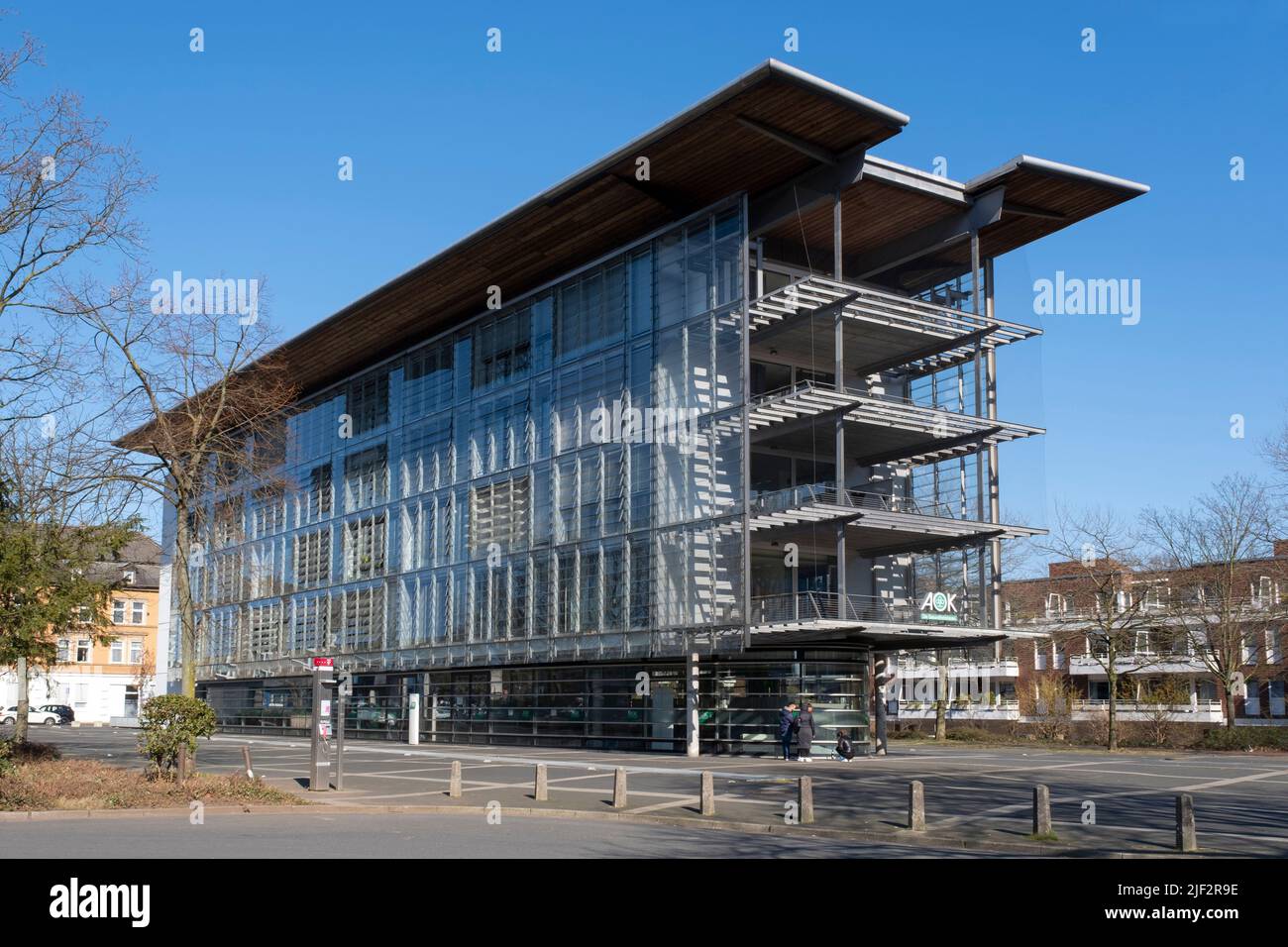 Bâtiment d'affaires moderne, Gelsenkirchen, quartier de Ruhr Banque D'Images