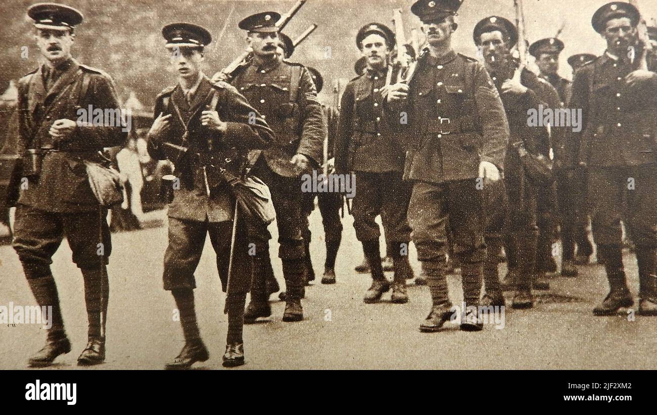 Première Guerre mondiale - Edward, alors prince de Galles peu après qu'il ait rejoint les Grenadier Guards Banque D'Images
