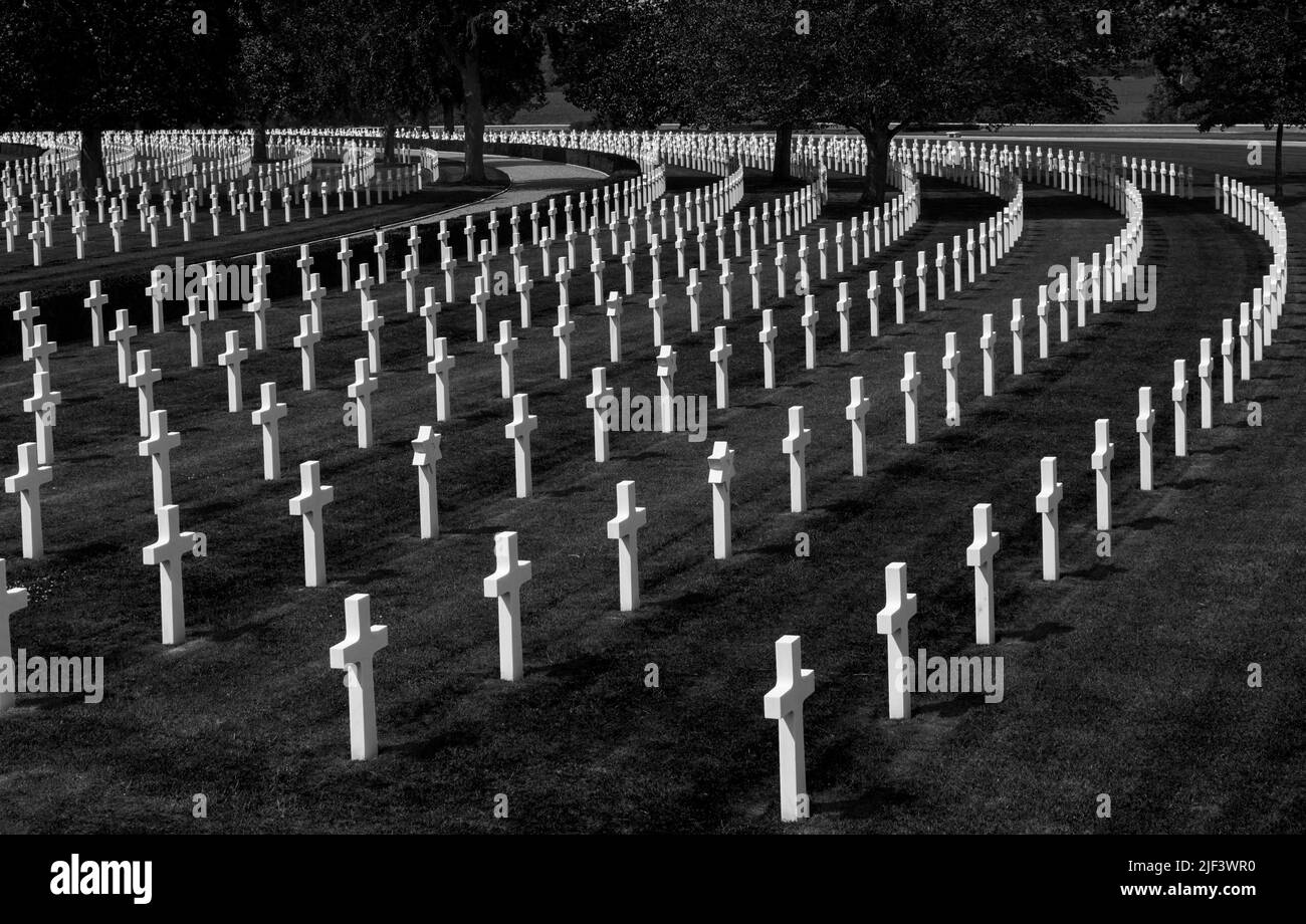 Cimetière militaire américain et mémorial de Cambridge à Madingly, Cambridge, Cambridgeshire, Royaume-Uni en juin deuxième guerre mondiale cimetière militaire américain Banque D'Images