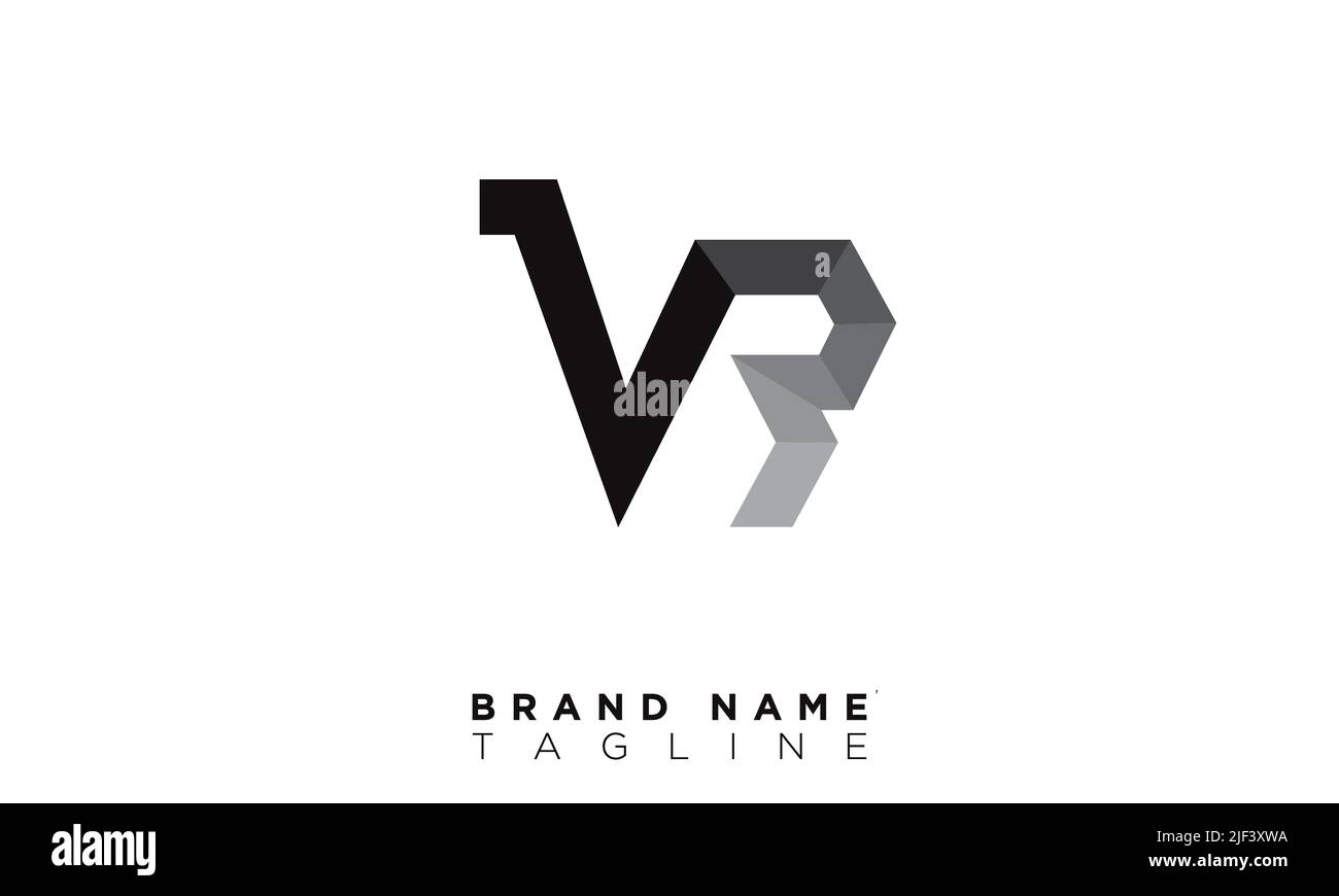 Lettres alphabétiques VR initiales logo monogramme Illustration de Vecteur