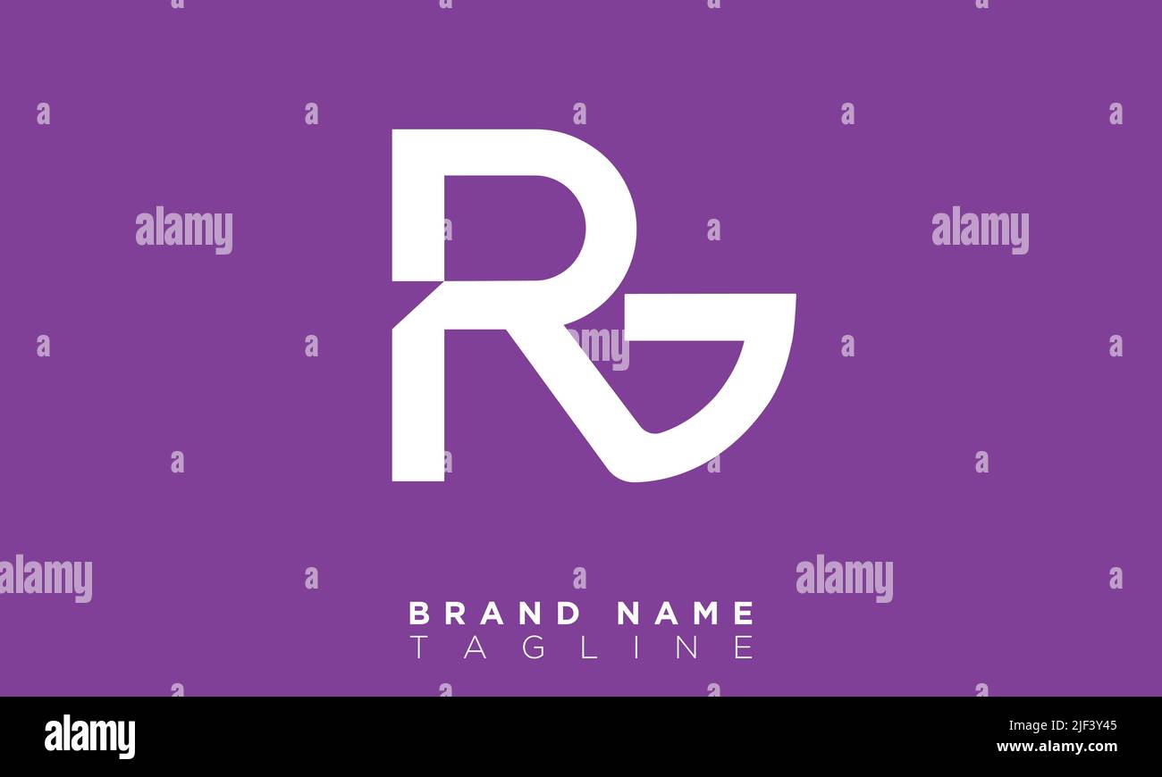 RG lettres alphabétiques initiales logo monogramme Illustration de Vecteur