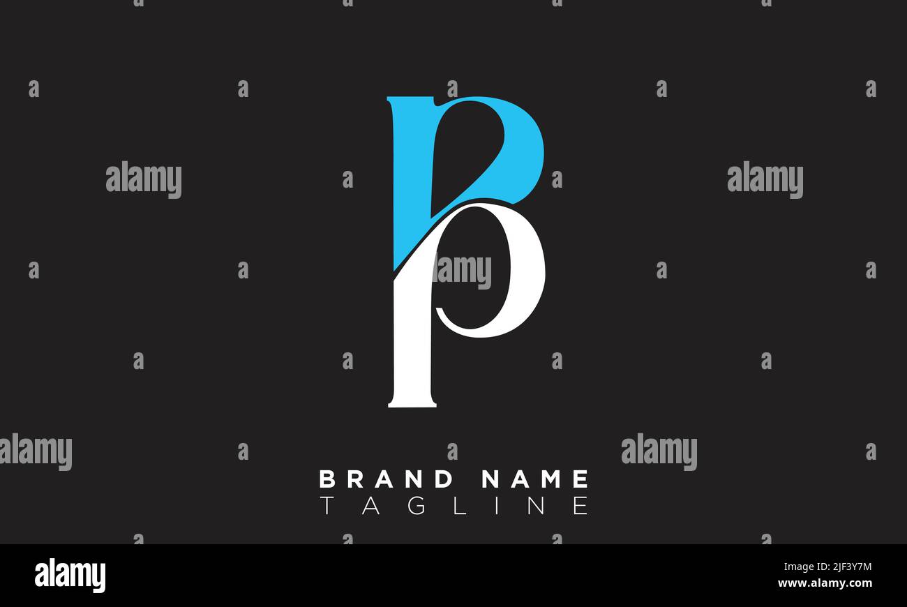BP lettres alphabétiques initiales logo monogramme Illustration de Vecteur