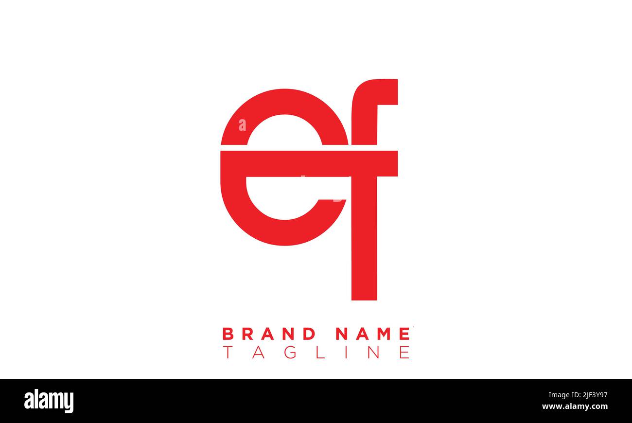 Lettres alphabétiques EF initiales logo monogramme Illustration de Vecteur