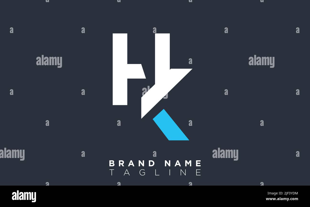 HK lettres Alphabet initiales logo monogramme Illustration de Vecteur