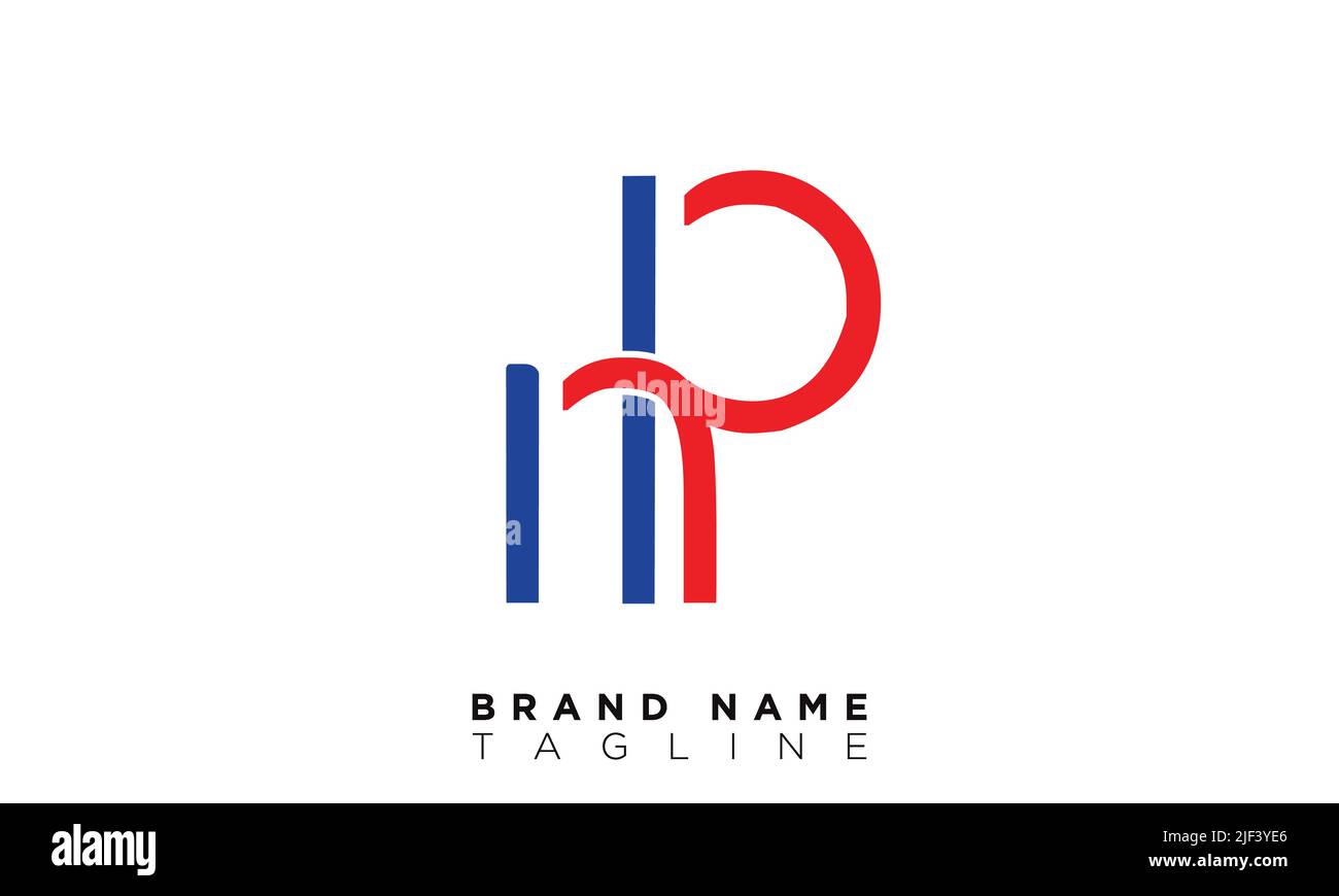 Lettres alphabétiques des RH initiales logo du monogramme Illustration de Vecteur