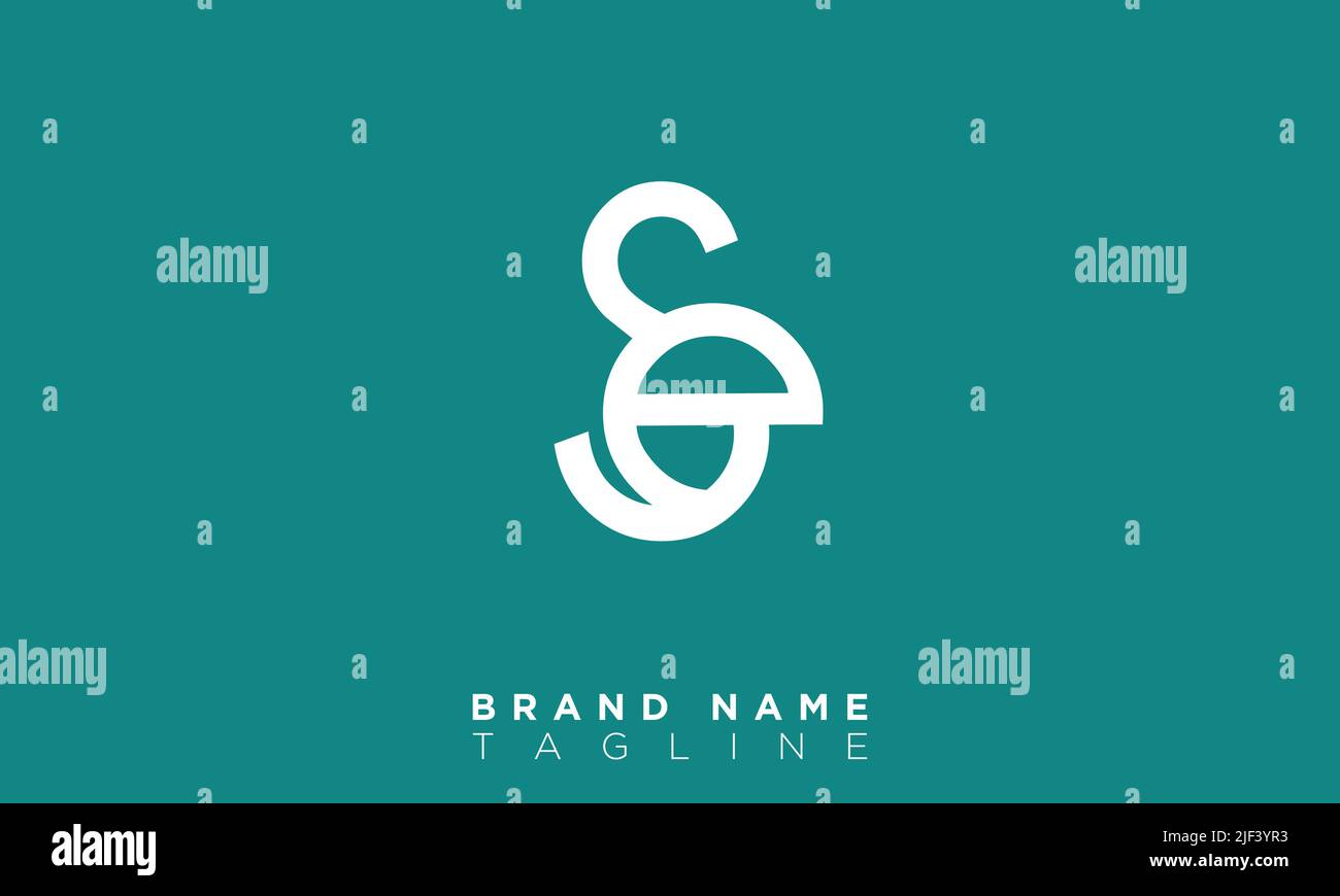 Se lettres alphabétiques initiales logo monogramme Illustration de Vecteur