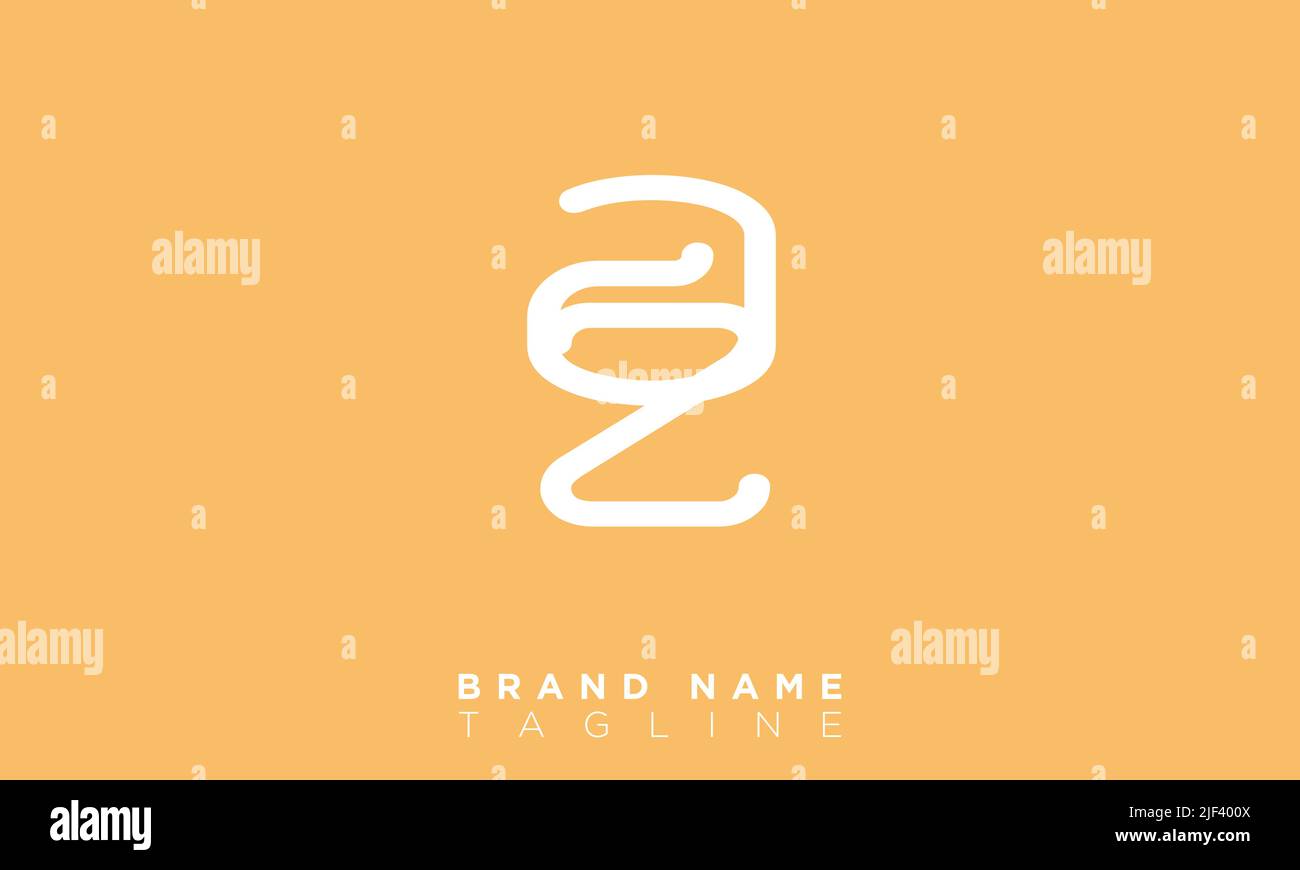 Lettres AZ Alphabet initiales logo du monogramme Illustration de Vecteur