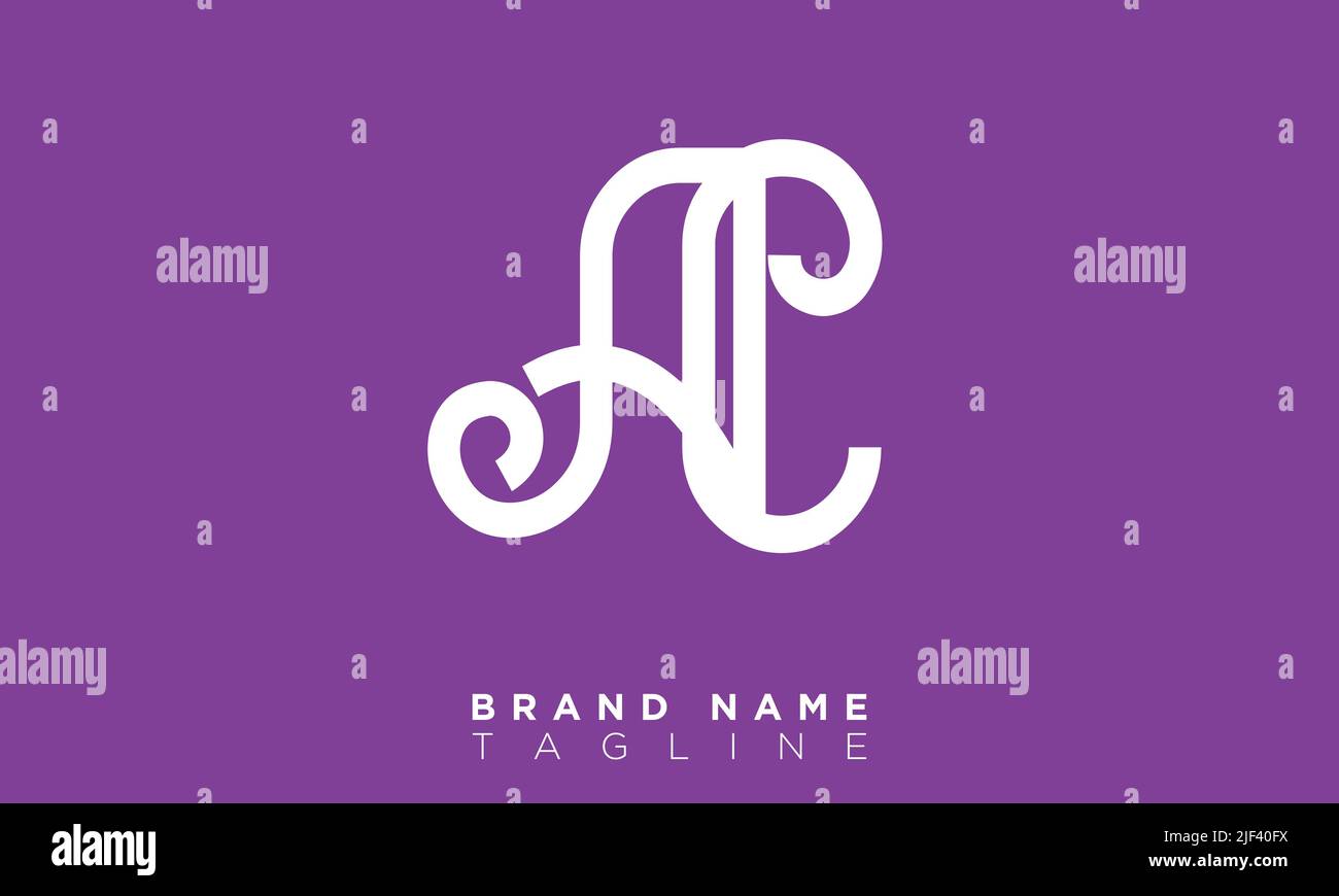 Lettres alphabet AC initiales logo monogramme Illustration de Vecteur