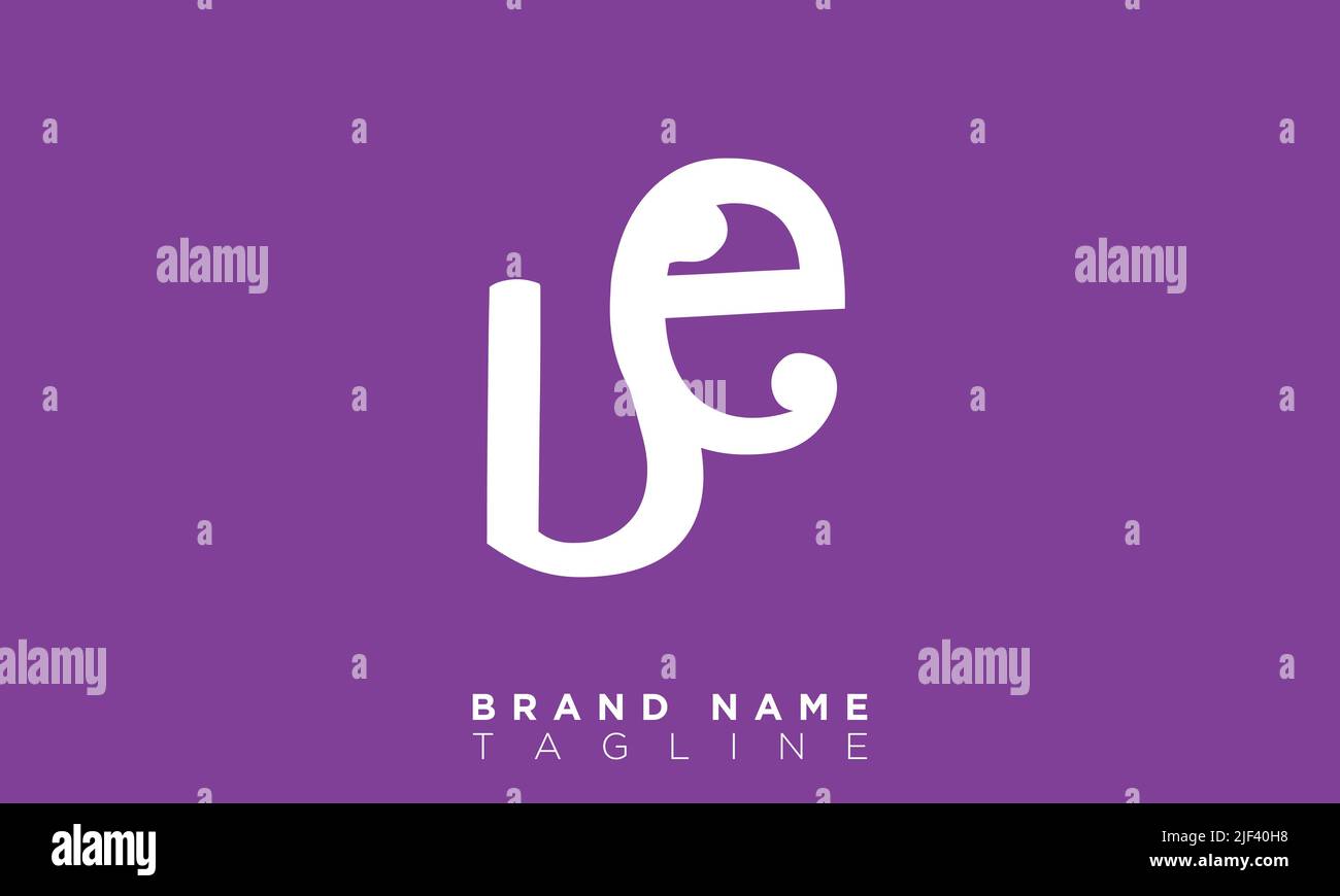 UE lettres alphabétiques initiales logo monogramme Illustration de Vecteur