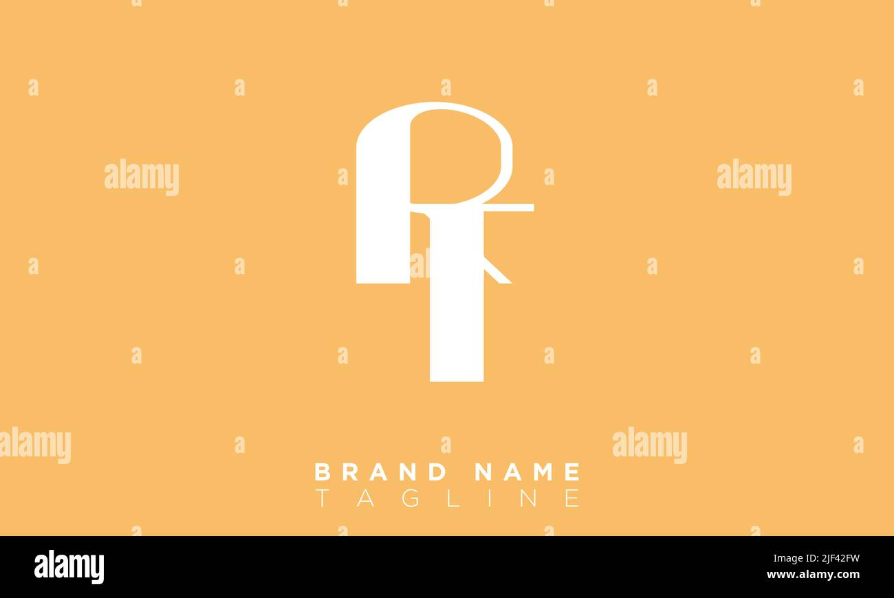 Lettres de l'alphabet RT initiales logo du monogramme Illustration de Vecteur