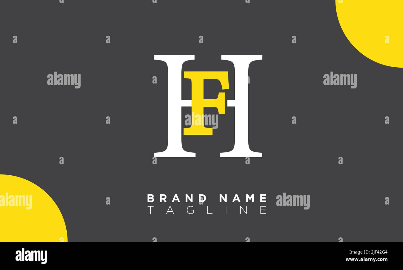 HF lettres Alphabet initiales logo du monogramme Illustration de Vecteur