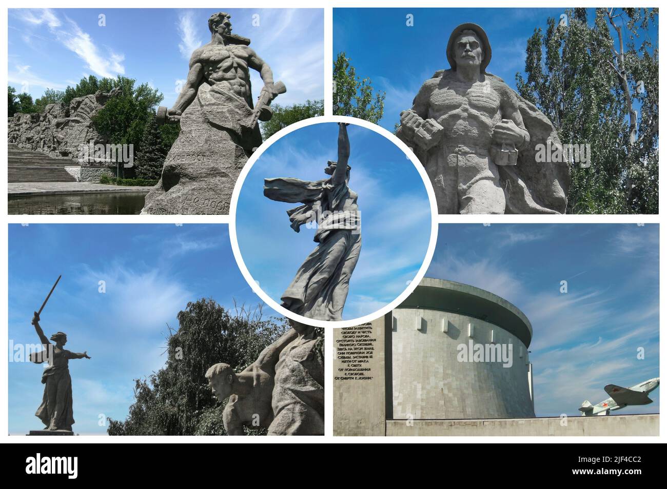 Mamaev Kurgan est une colline qui abrite un mémorial pour célébrer la bataille de Stalingrad célèbre pour la statue, 85 mètres de haut calledLes appels de la mère patrie Banque D'Images