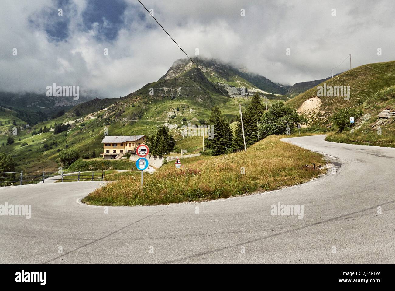 Colle Fauniera, Piémont, Italie Banque D'Images