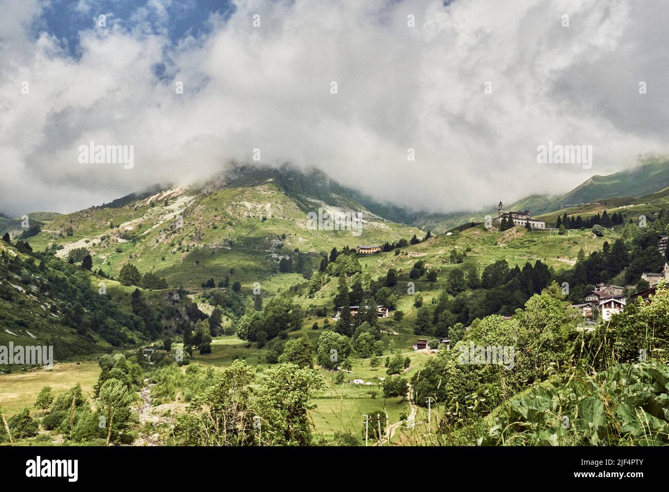 Colle Fauniera, Piémont, Italie Banque D'Images