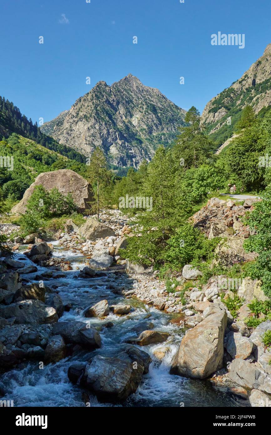 Colle Fauniera, Piémont, Italie Banque D'Images