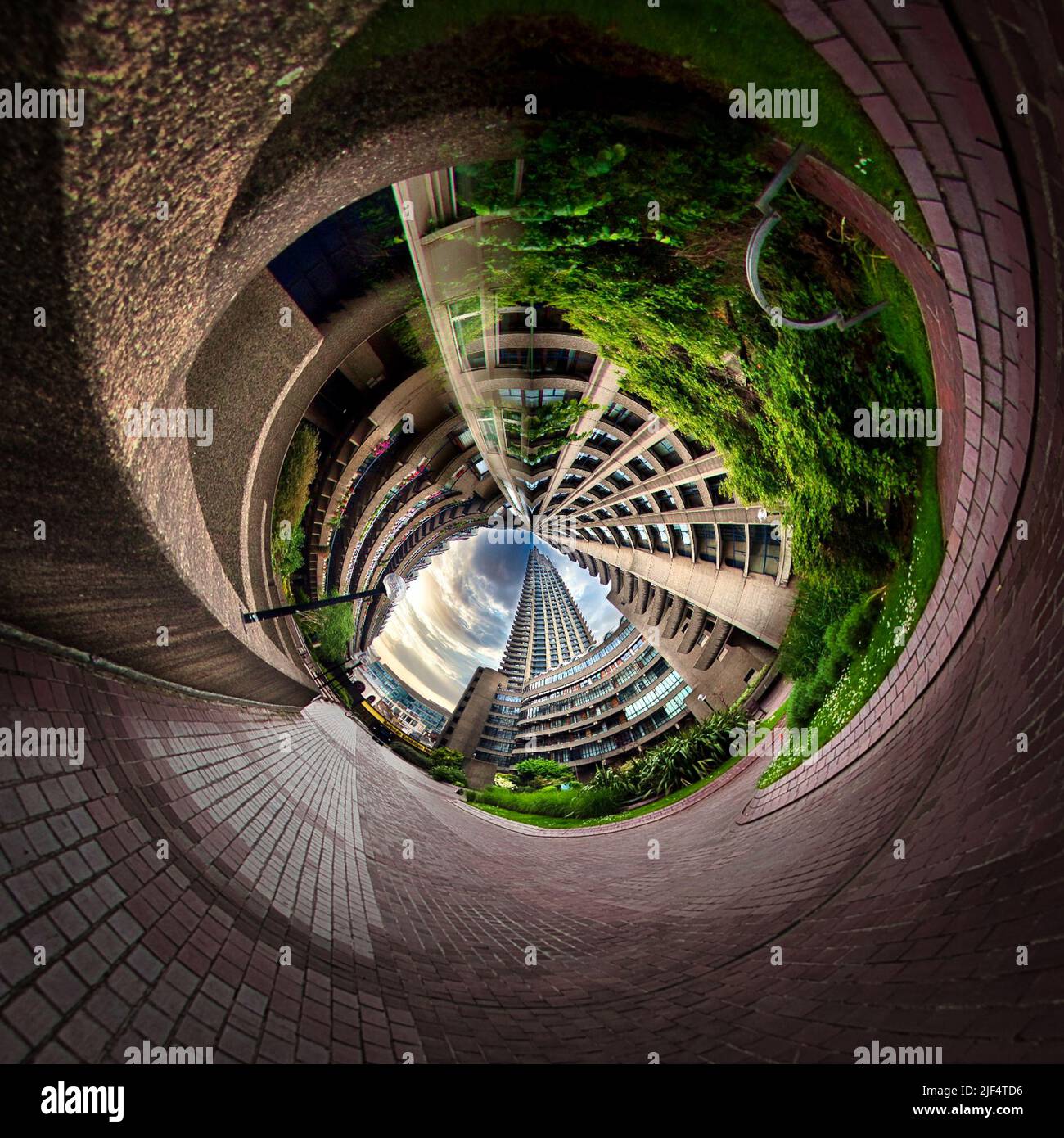 La petite planète de la tour Barbican Banque D'Images