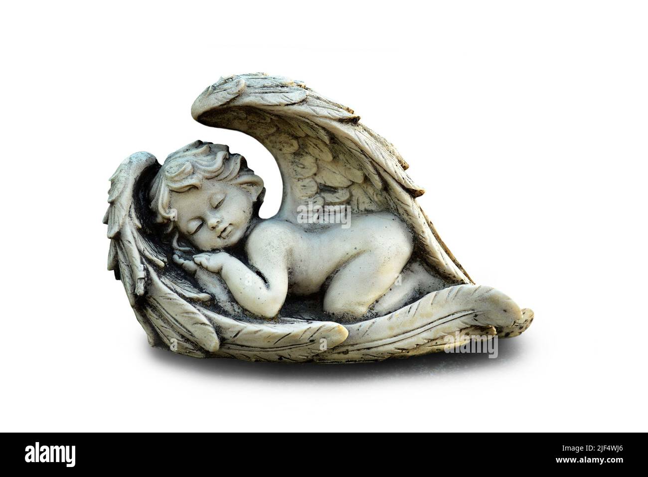 Figurine Angel isolée sur fond blanc Banque D'Images