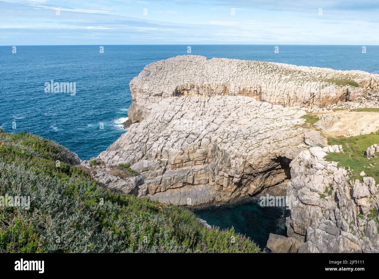 White Rock à Suances, Cantabrie, Espagne Banque D'Images