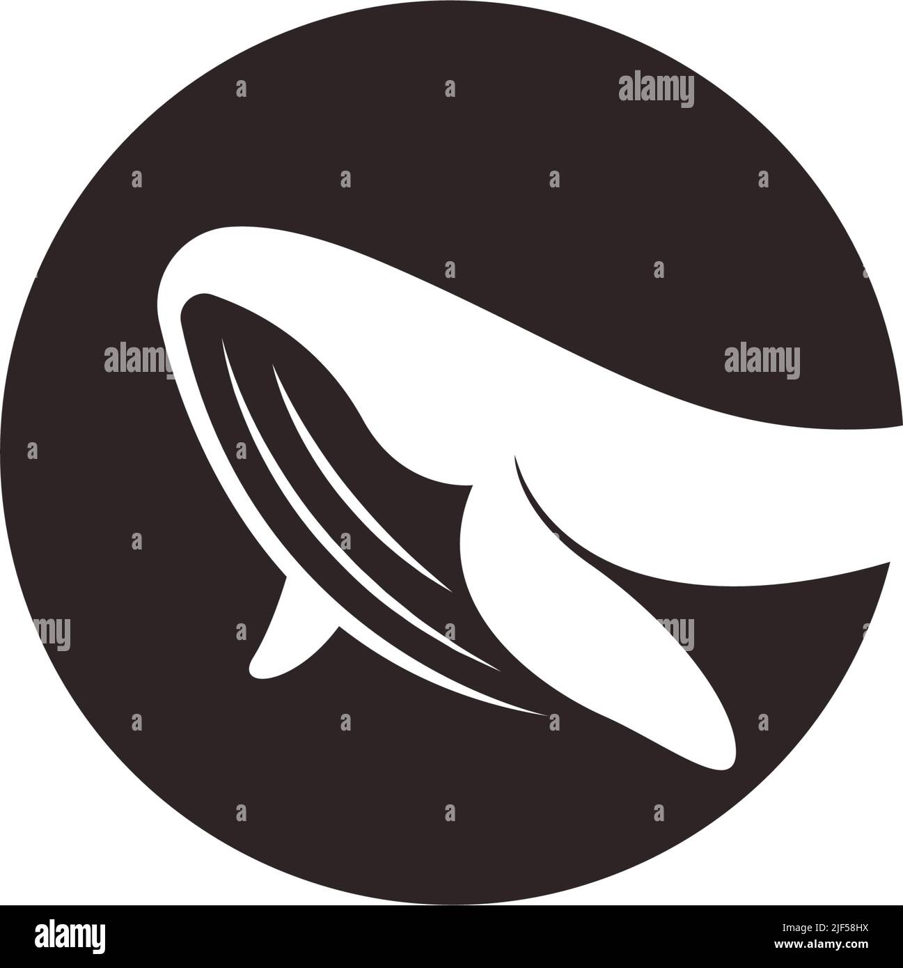 Modèle d'illustration du logo Whale Icon Illustration de Vecteur