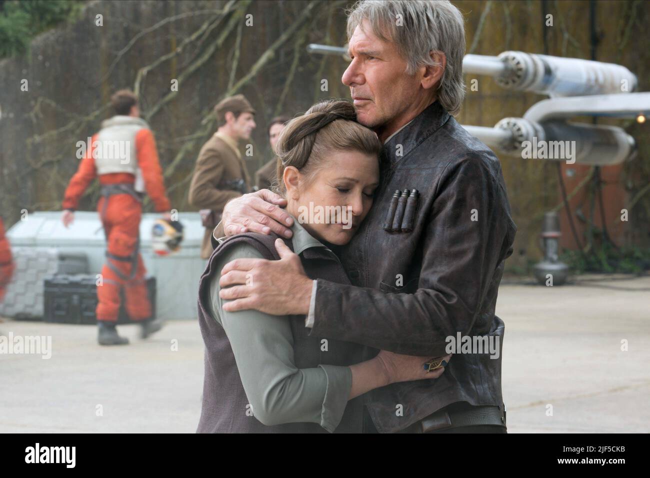 FISHER,FORD, Star Wars : Episode VII - LA FORCE se réveille, 2015 Banque D'Images