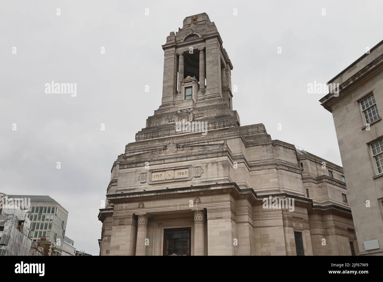 United Grand Lodge d'Angleterre. L'un des plus anciens lodges maçonniques du monde. Banque D'Images