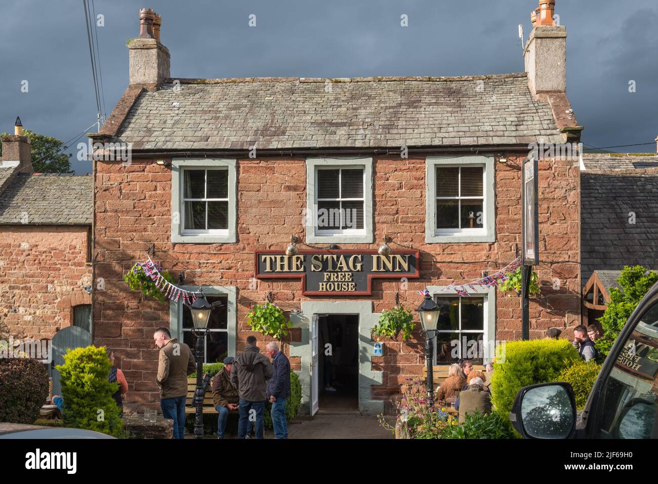 Le Stag Inn pub dans le village de Dufton près d'Appleby-in-Westmorland, Cumbria Banque D'Images