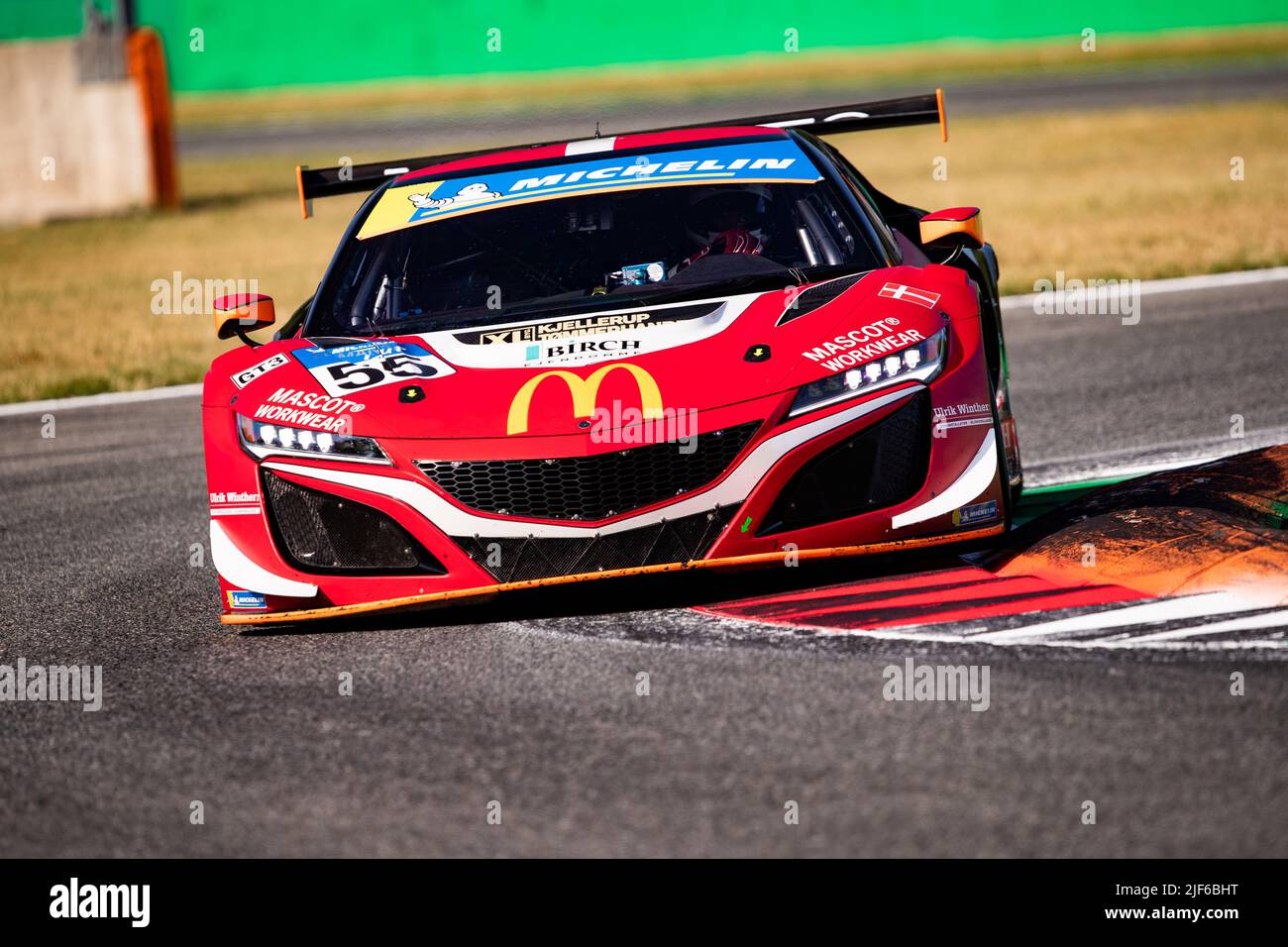 Monza, Italie, 30/06/2022, 55 JENSEN Kasper H. (dnk), POULSEN Kristian (dnk), GMB Motorsport, Honda NSX GT3, action pendant le 4th de la coupe Michelin le Mans 2022 sur l'Autodromo Nazionale di Monza de 1 juillet à 2, à Monza, Italie - photo Joao Filipe / DPPI Banque D'Images