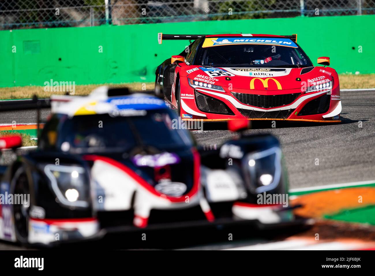 Monza, Italie, 30/06/2022, 55 JENSEN Kasper H. (dnk), POULSEN Kristian (dnk), GMB Motorsport, Honda NSX GT3, action pendant le 4th de la coupe Michelin le Mans 2022 sur l'Autodromo Nazionale di Monza de 1 juillet à 2, à Monza, Italie - photo Joao Filipe / DPPI Banque D'Images