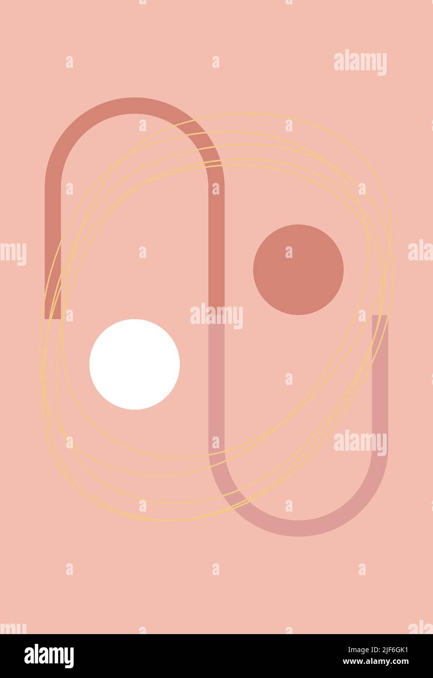 Minimalisme. Ensemble à imprimé abstrait moderne. Logo. Affiche d'art mural. Abstraction de boho. Affiches, peintures. Illustration de Vecteur