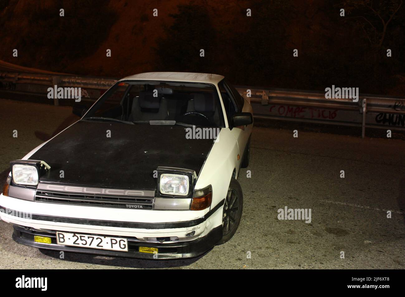 Voiture de rallye japonaise classique dans la rue. Toyota Celica Banque D'Images