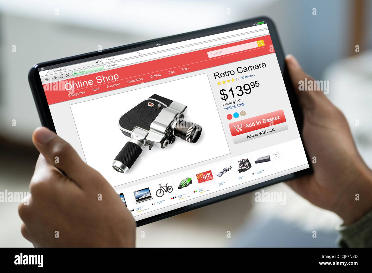 Luxury Designer Home Decor Boutique en ligne. ECommerce Shopping Banque D'Images