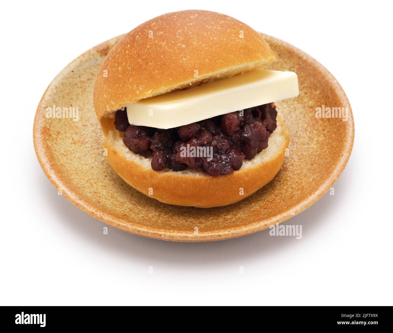 Pâte de haricots rouges doux et sandwich au beurre, cuisine japonaise Banque D'Images