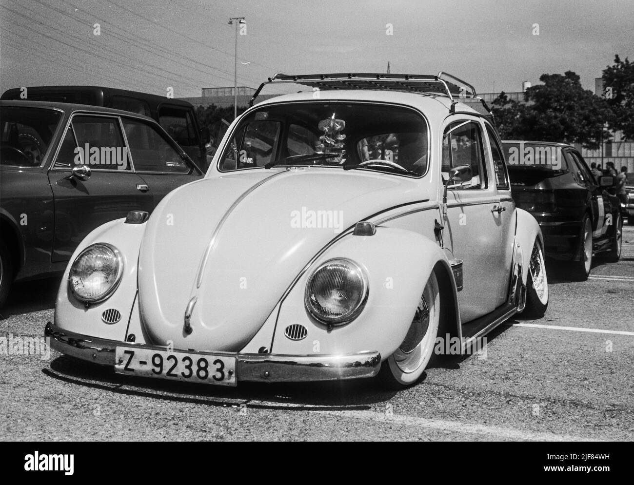 Voiture allemande classique dans la rue. Volkswagen Tipo 1 Banque D'Images