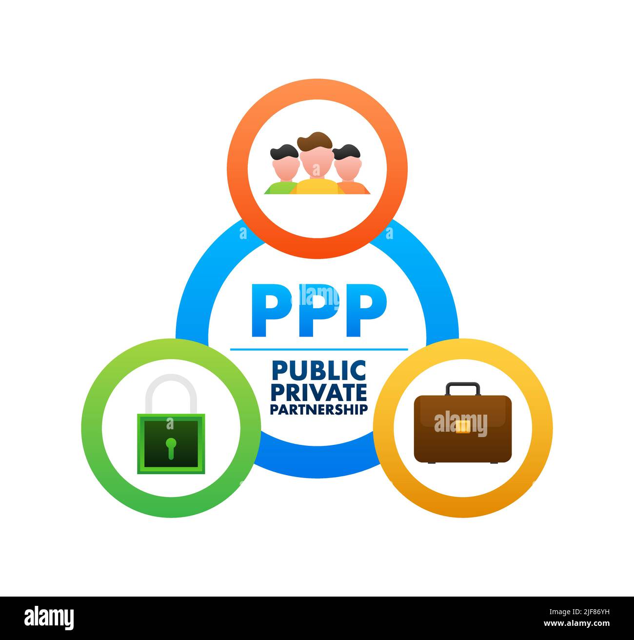PPP - Partenariat public-privé. Marché en ligne. Des investissements  financiers sûrs. Illustration du stock vectoriel Image Vectorielle Stock -  Alamy
